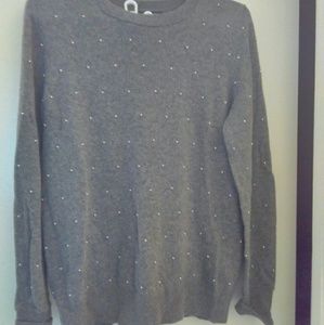 Banana Republic Studded Grey Wool Sweater